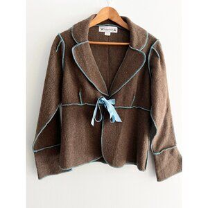 Beebop and Wally - Brown and Blue Blazer - Size Large
